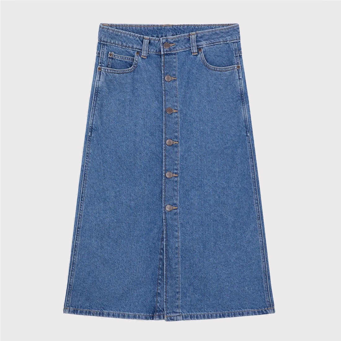 DICKIES MIDI DENIM SKIRT W AZUL CLARO