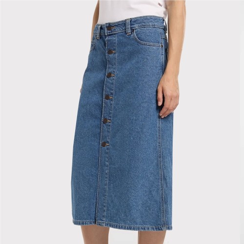 DICKIES MIDI DENIM SKIRT W AZUL CLARO