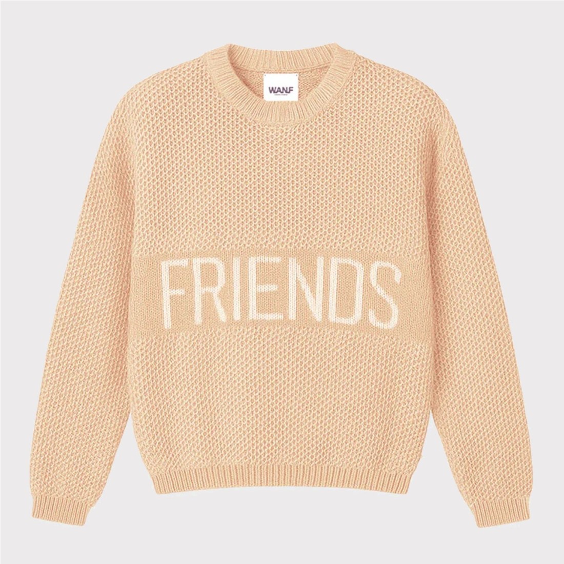 WE ARE NOT FRIENDS KNIT SWT BEIGE1