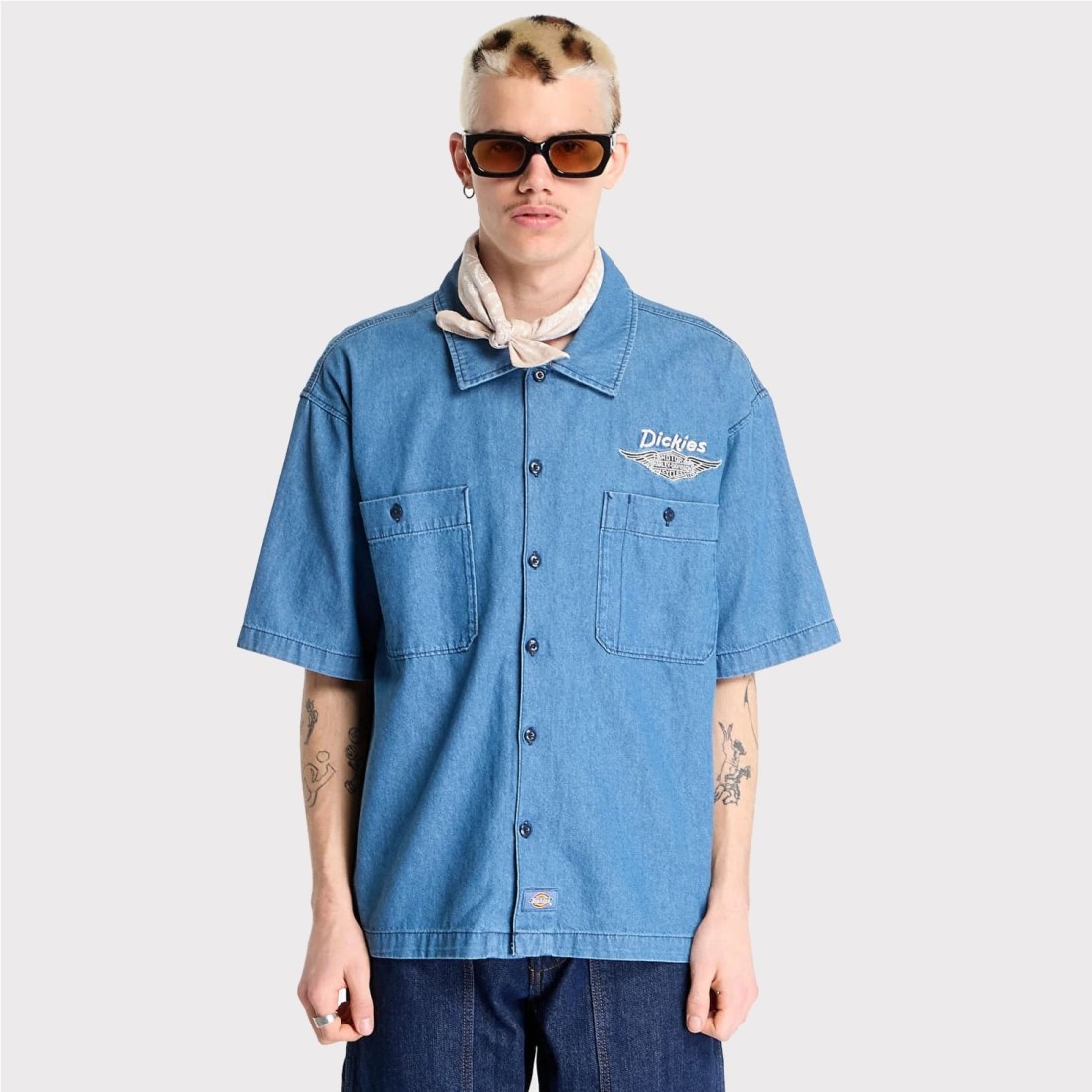 DICKIES X HD CHMBRAY WRK SHIRT AZUL CLARO