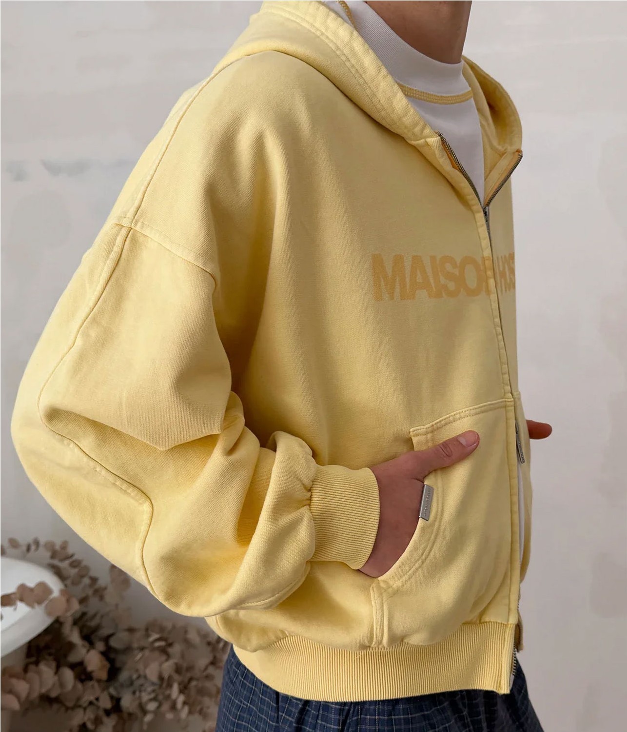 MAISON ERODE WAVE ZIPPED HOOD