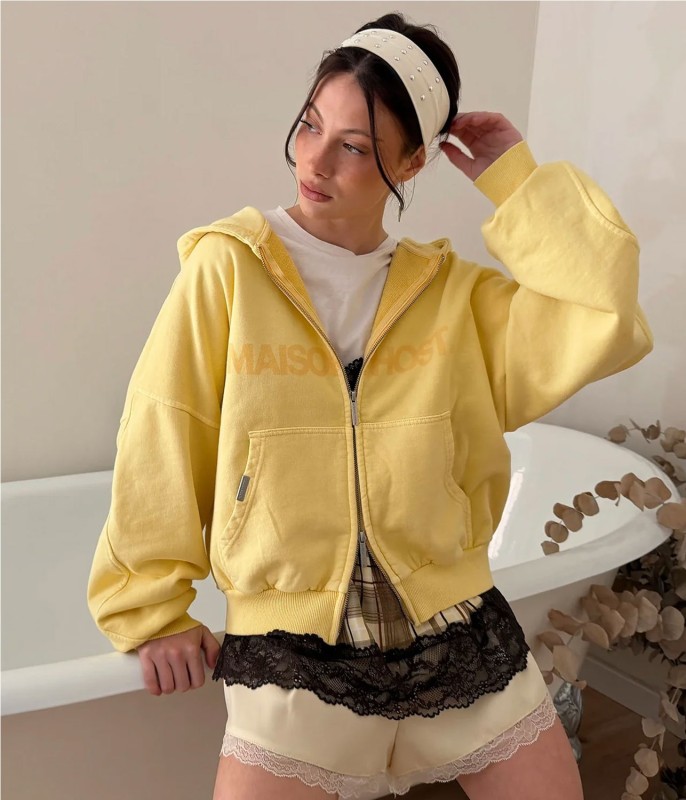 MAISON ERODE WAVE ZIPPED HOOD