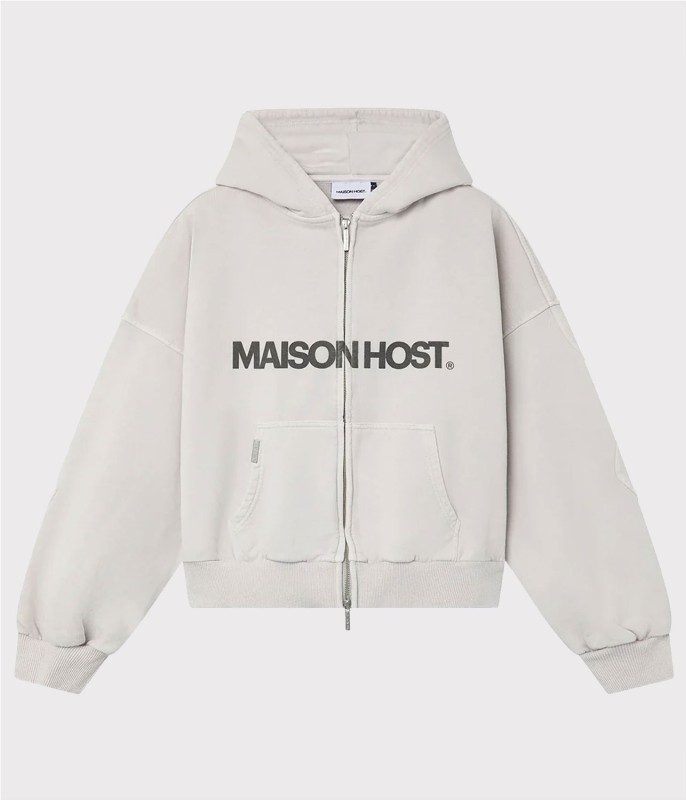 MAISON ERODE WAVE ZIPPED HOOD