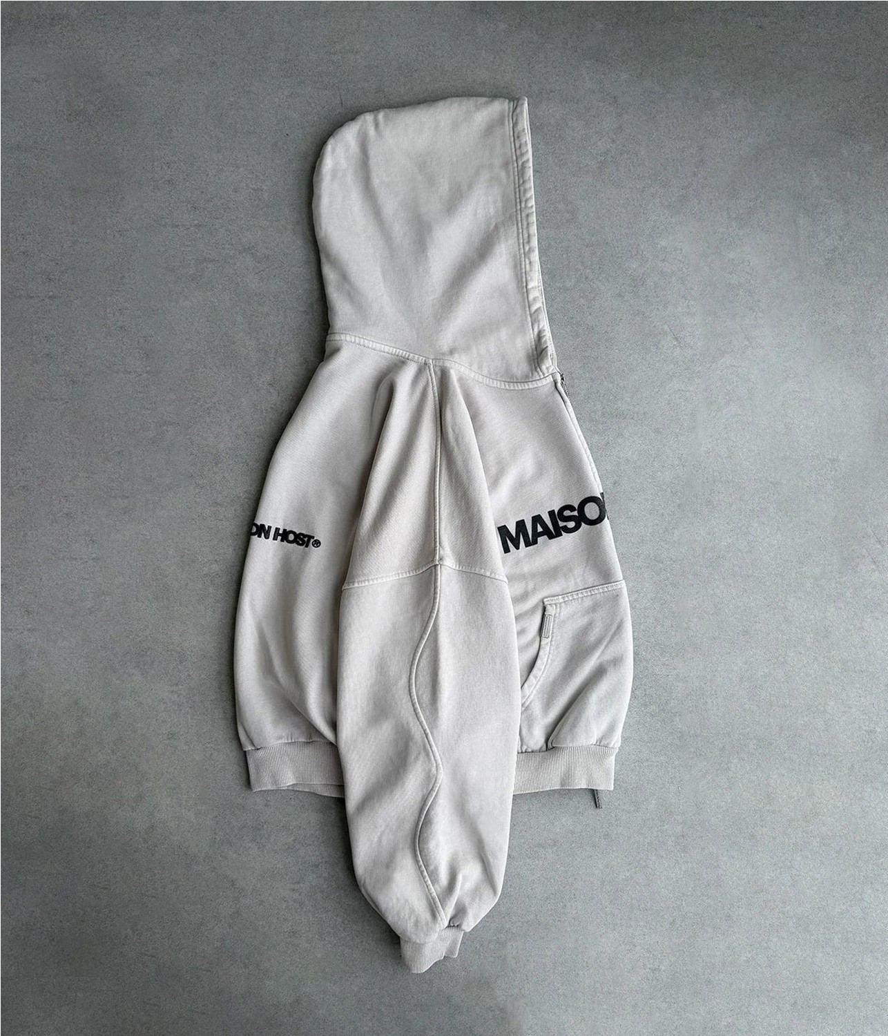 MAISON ERODE WAVE ZIPPED HOOD