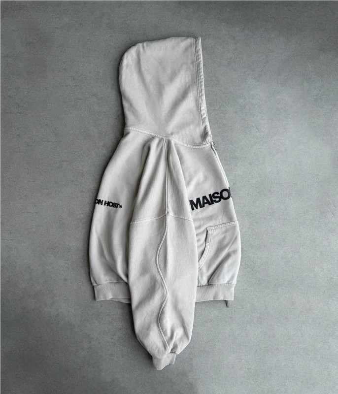MAISON ERODE WAVE ZIPPED HOOD