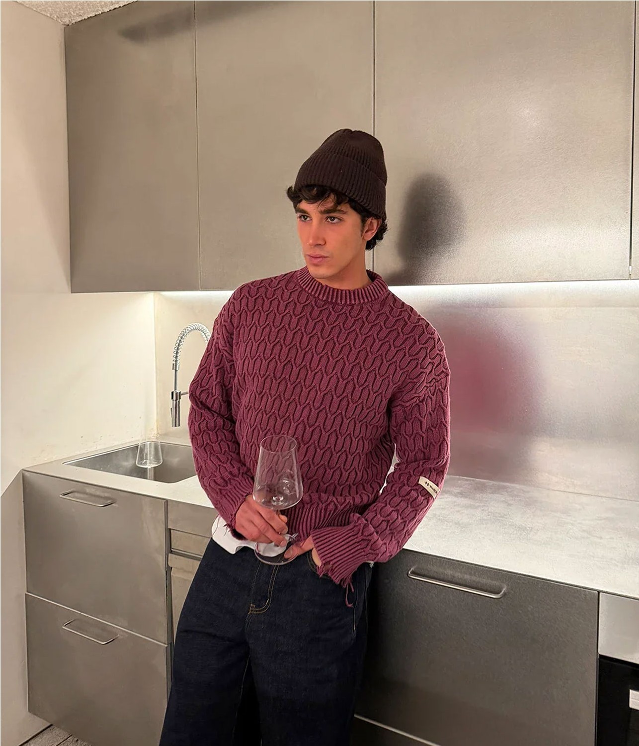 MAISON HERRINGBONE KNIT