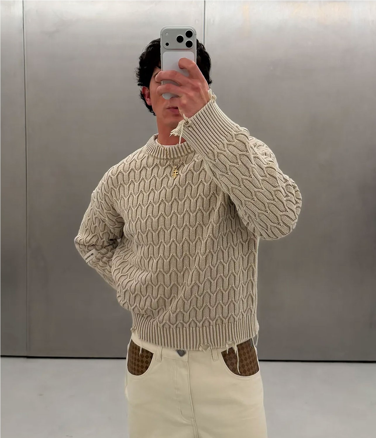 MAISON HERRINGBONE KNIT