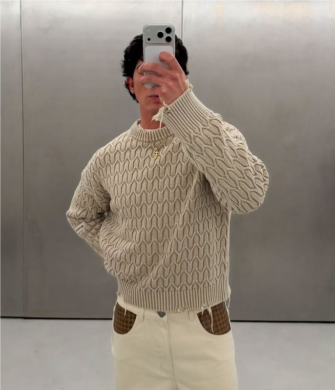 MAISON HERRINGBONE KNIT