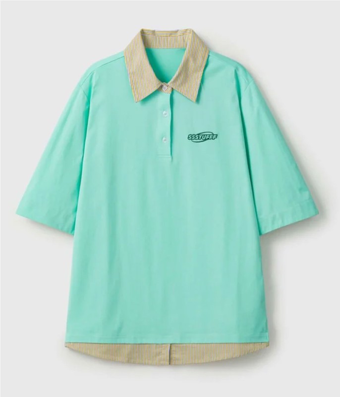 SSSTUFFF FAKE SHIRT POLO