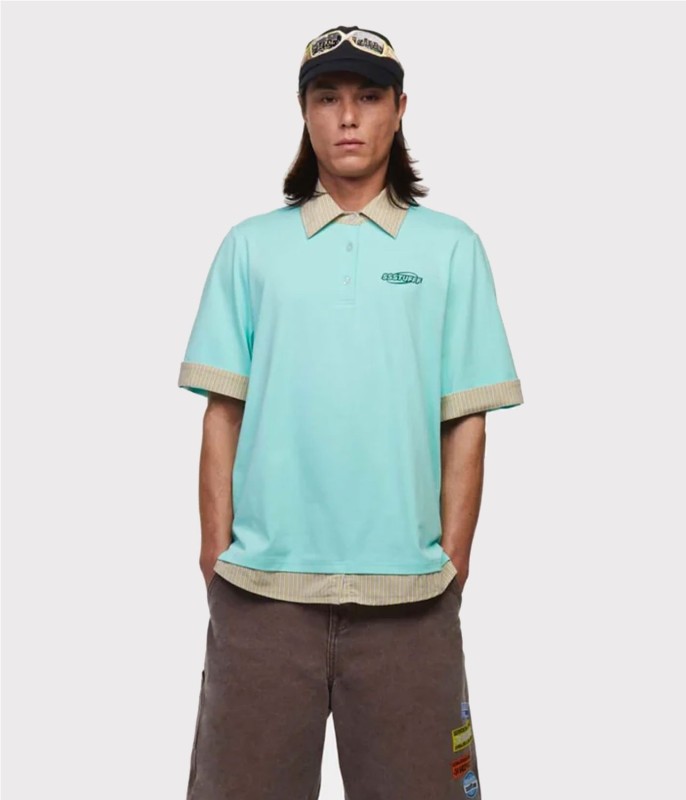 SSSTUFFF FAKE SHIRT POLO