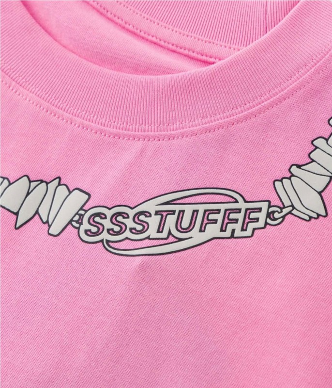 SSSTUFFF FAKE NECKLACE PUFF TE