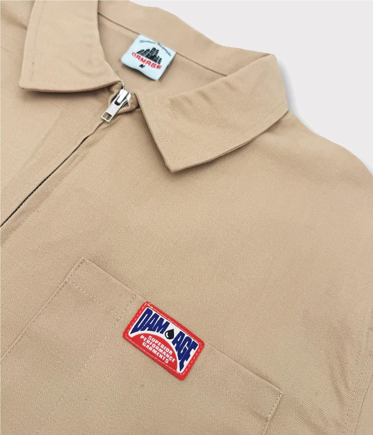 DAMAGE UNIFORM ZIPPER SHIRT