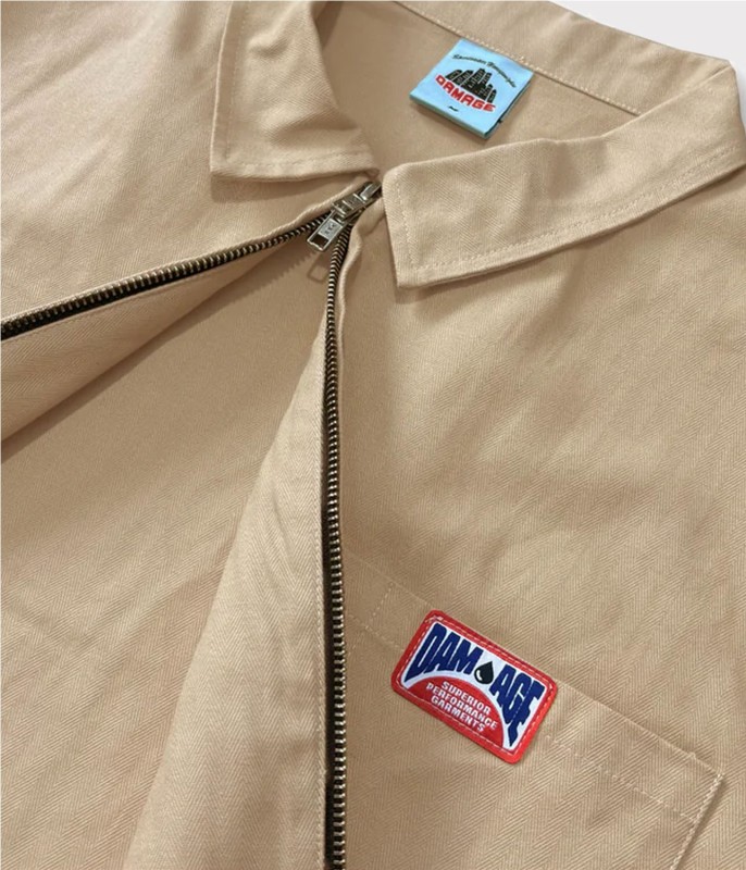 DAMAGE UNIFORM ZIPPER SHIRT