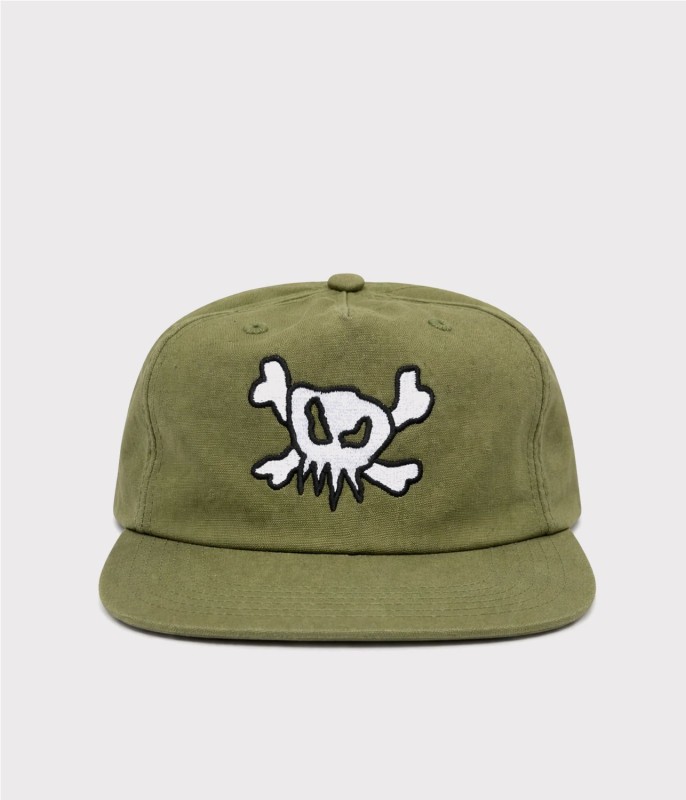 6IXT4OUR OLIVE SKULL CAP