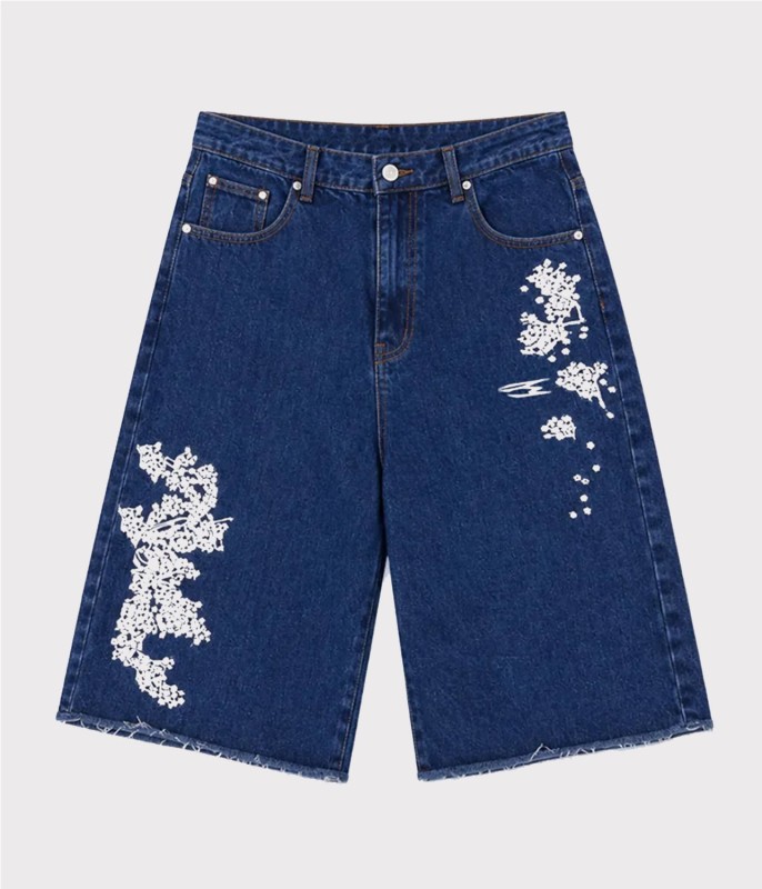 NOEMOTIONS BLOSSOM DENIM JORTS