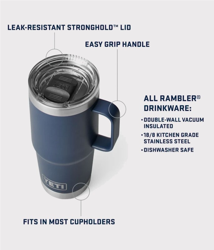 YETI RAMBLER TRAVEL MUG 20 OZ