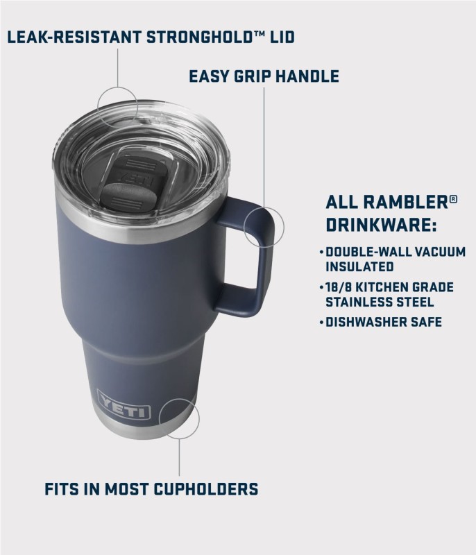 YETI RAMBLER TRAVEL MUG 30 OZ