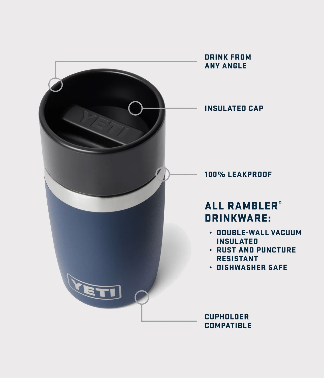 YETI RAMBLER TRAVEL BOTTLE 8OZ
