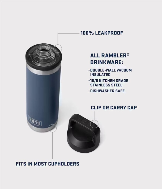 YETI RAMBLER BOTTLE CHUG 18 OZ