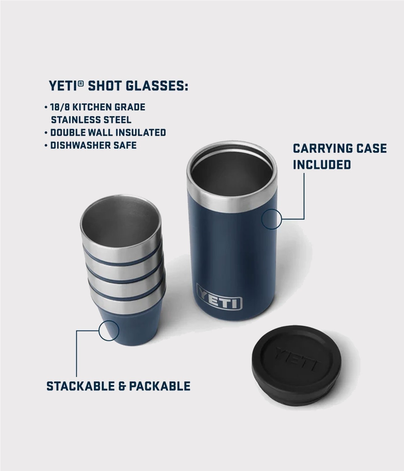 YETI SHOT GLASSES AND CASE