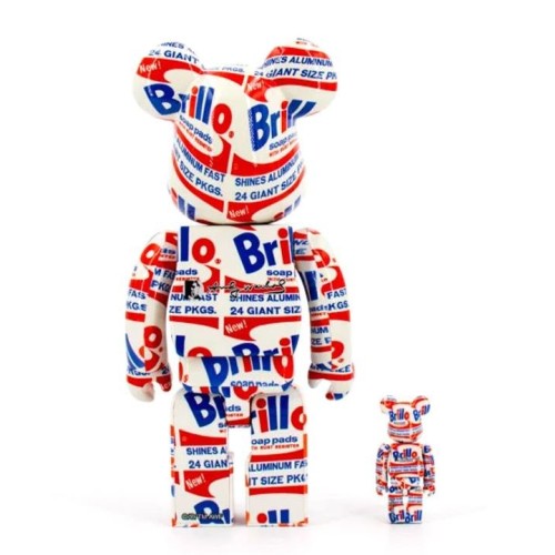 BEARBRICK ANDY WRHL BRILLO 400 MULTICOLOR