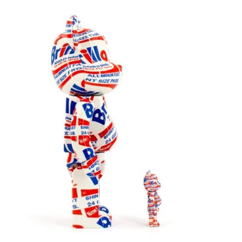 BEARBRICK ANDY WRHL BRILLO 400 MULTICOLOR