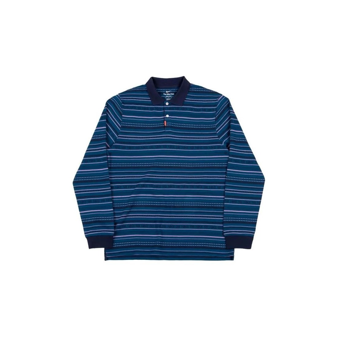NIKE SB JACQUARD POLO LS AZUL MARINO
