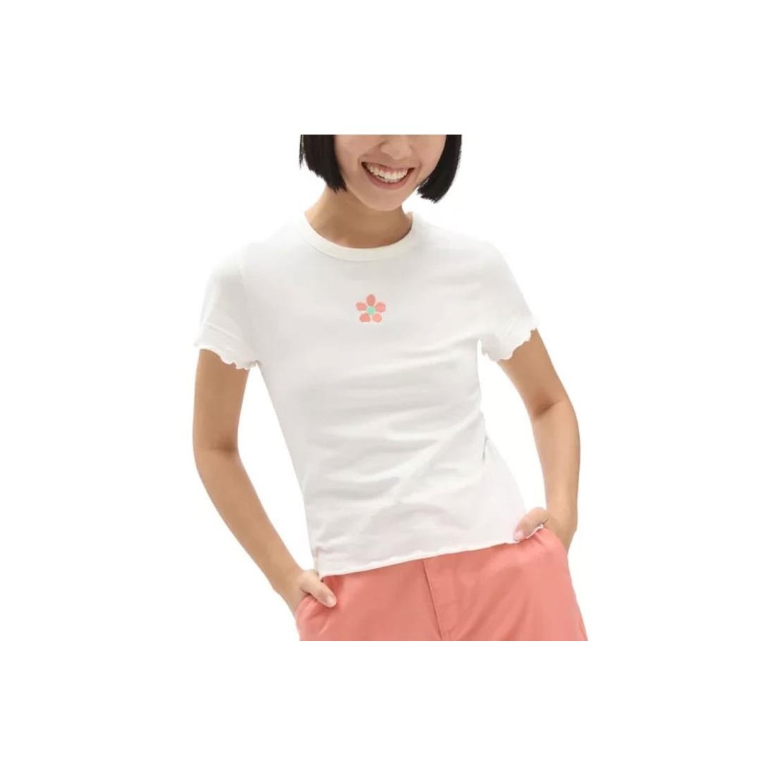 VANS BRIGTHON FLOWER TEE BLANCO